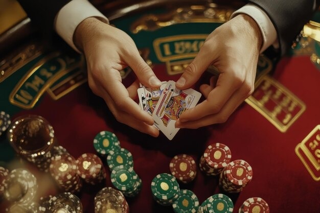 Live blackjack table with professional dealer at betogel online studio
